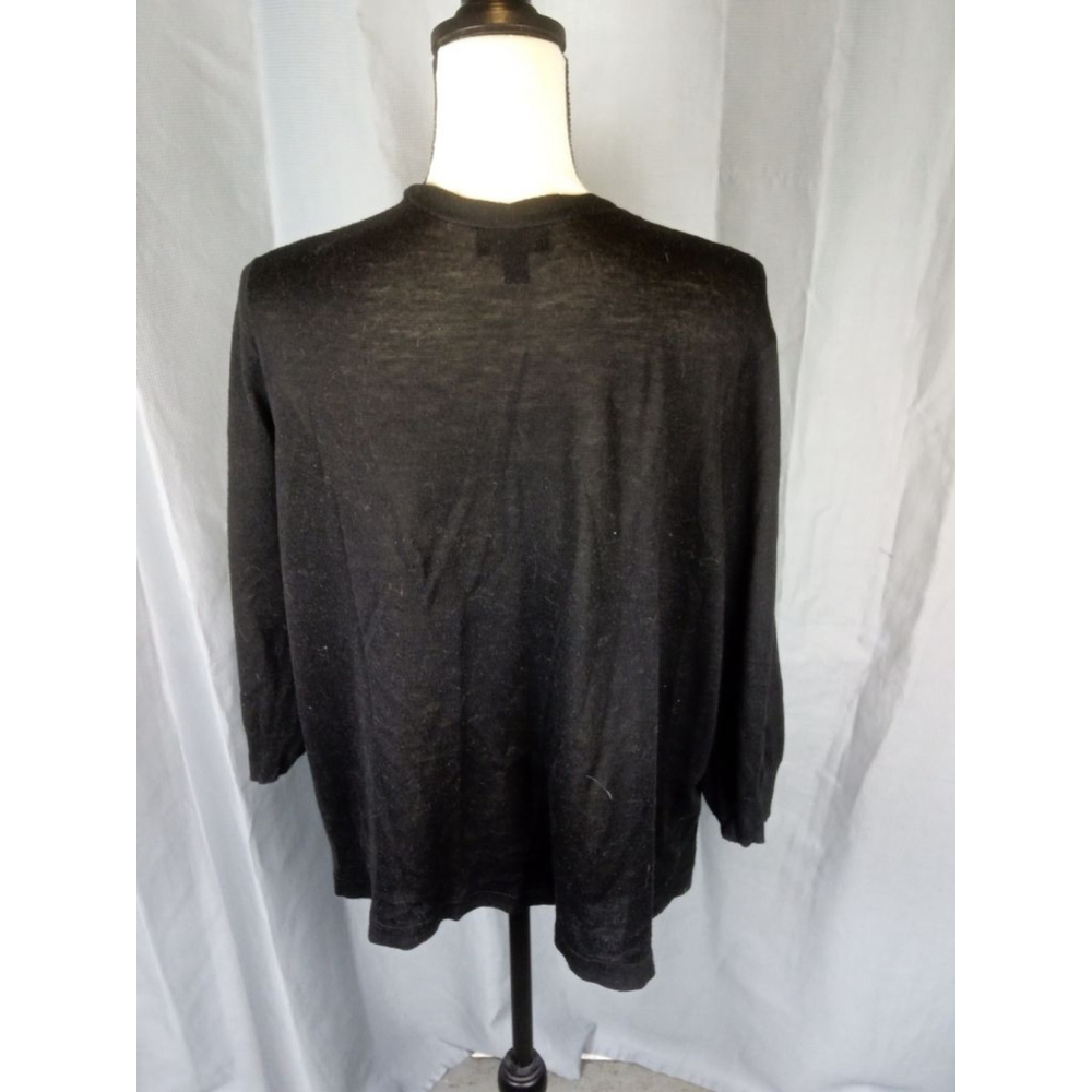 Women's Worthington Black Open Front Cardigan Sweater Plus Size 1X - Picture 3 of 4